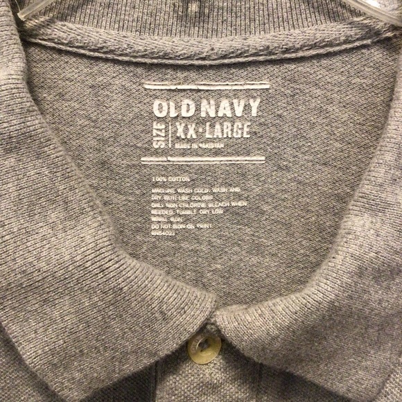 Old Navy Men’s Gray Classic Fit Short Sleeve Polo Shirt Size XXL - Picture 5 of 5